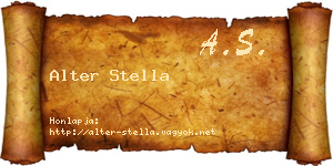 Alter Stella névjegykártya